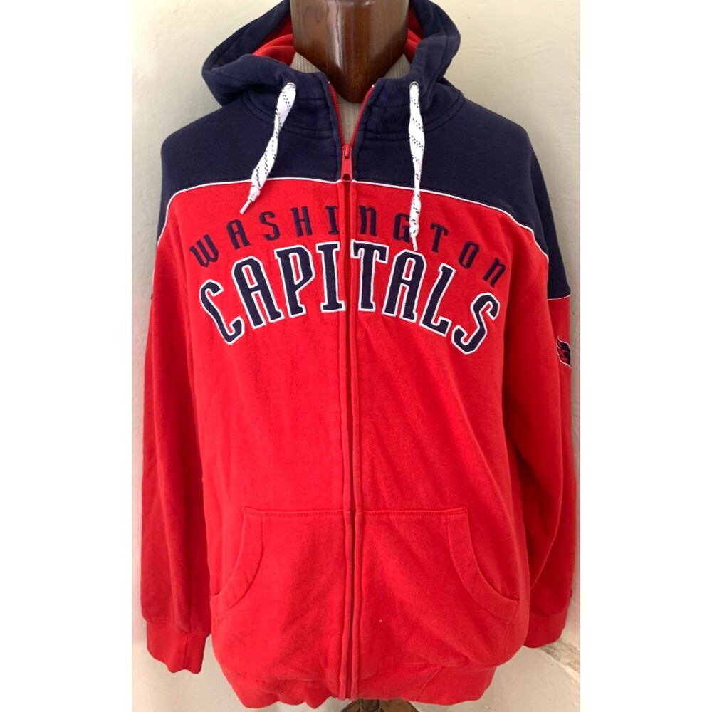 Washington Capitals Reebok Face Off Collection Hoodie Men's Sz Large Sewn On